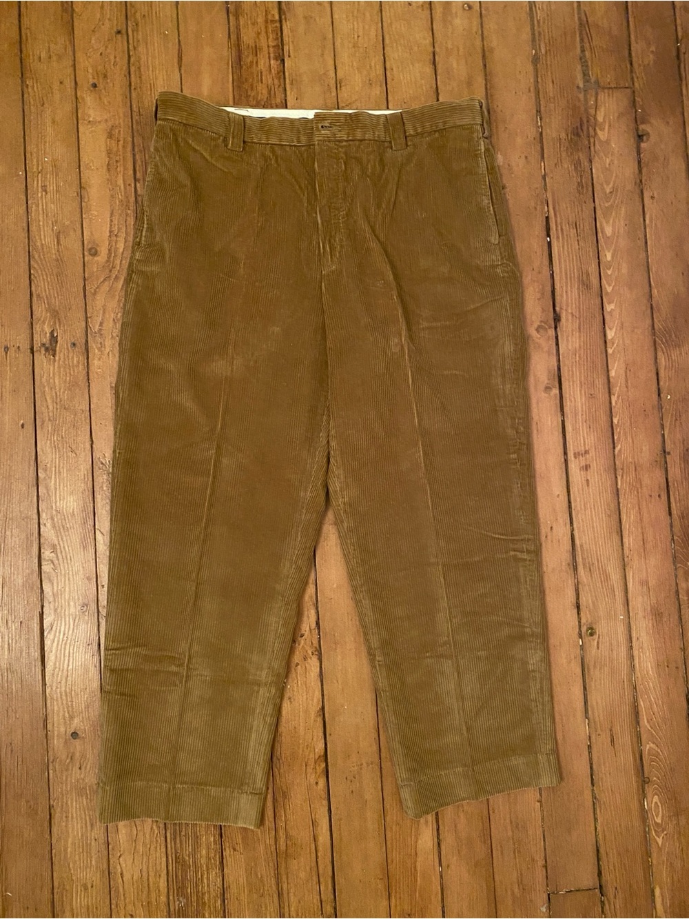 Ll bean Men's Corduroy Pants in Olive Brown 38